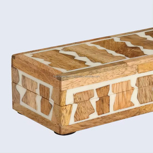 Caja de almacenamiento rectangular de madera y resina, organizador de joyas de la mejor calidad para todos los tamaños y colores para almacenamiento de joyas - Product Image 2