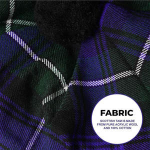 Chapeau écossais Tartan Tam o' Shanter avec pompon en laine, bonnet personnalisé du clan Forbes des Highlands, vente en gros - Product Image 4