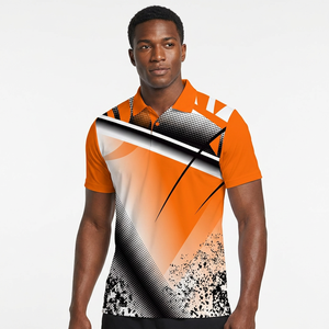 Chemise à manches courtes pour homme, orange, noir, blanc, imprimé animal, imprimé 3D, écologique, respirante, séchage rapide, polyester, décontractée - Product Image 5