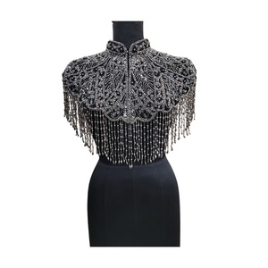 Best Seller High Quality Handmade Beads Sequin <b>Cape</b> Dress for <b>Women</b> Luxury Floral Pattern Fashion Available Wholesale Price for - Product Image 1