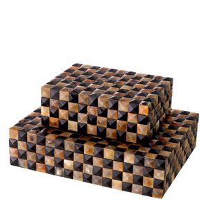 Caja de Joyería de Resina Moderna, Cuadrada, con Rayas Blancas y Negras, con Tapa, Contenedor de Almacenamiento Geométrico, al Mejor Precio - Product Image 2