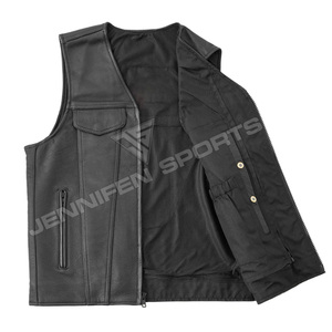 Chaleco de Motocicleta de Cuero sin Mangas para Hombre, Talla Grande, Casual, Transpirable, Resistente al Viento, con Calefacción y Bolsillos Delanteros - Product Image 2