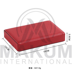 Étui de jeu de poker de haute qualité, 2 parties, en cuir véritable, sac à cartes de poker, logo personnalisé - Product Image 6