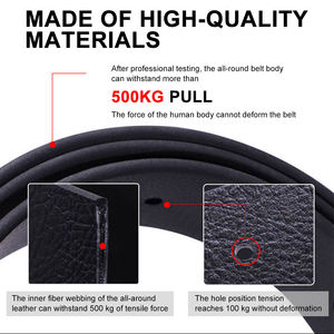 Ceintures en cuir TPU pour hommes avec boucle à ardillon en alliage, largeur 4 cm, couleur personnalisée, impression par transfert thermique de haute qualité - Product Image 4