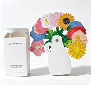 Calendrier de bureau personnalisé avec vase à fleurs imprimé, planificateur mensuel créatif pour la maison, le bureau et les cadeaux promotionnels - Product Image 1