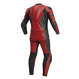 Combinaison de moto unisexe à manches longues, imprimée par transfert thermique, respirante, à séchage rapide, en cuir, avec blocs de couleur, pour toutes les saisons - Product Image 4