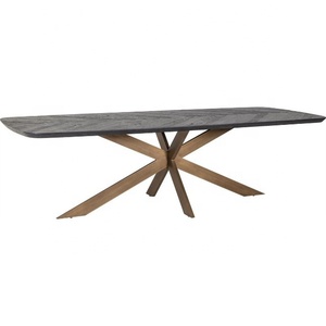 Wholesale Mango Wood and Iron Gold finish <b>leg</b> Dining <b>Table</b> | Furniture Manufacturer for Importers | MOQ 10 PCS - Product Image 1
