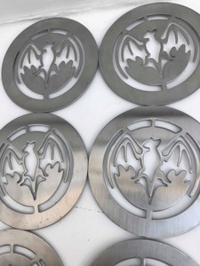 Premium Bat Shape Laser Cut Metal Coaster Set Silver Finished Suitable For <b>Table</b> <b>Protection</b> Home Cafe And Restaurant Use - Product Image 4