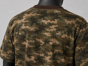 เสื้อยืดลายพรางผู้ชาย พิมพ์ลายดิจิทัล แขนสั้น คอกลม ผ้าฝ้ายถัก 100% ระบายอากาศได้ดี สไตล์ลำลอง สตรีทแวร์ - Product Image 5
