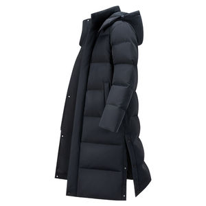 <b>Men's</b> Casual 90% Down Winter <b>Trench</b> <b>Coat</b> with Hood Windproof and Rainproof Zipper Thick - Product Image 4