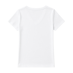 Camiseta Blanca de Cuello en V Profundo para Mujer, 100% Algodón Orgánico de Lujo, Preencogido, Certificado GOTS, Suave, Transpirable, Corte Clásico - Product Image 2