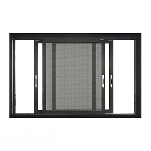 Fenêtre <span class=keywords><strong>coulissante</strong></span> en aluminium avec moustiquaire intégrée, fenêtre <span class=keywords><strong>coulissante</strong></span> d'angle sur mesure pour projets d'appartements et de villas - Product Image 4
