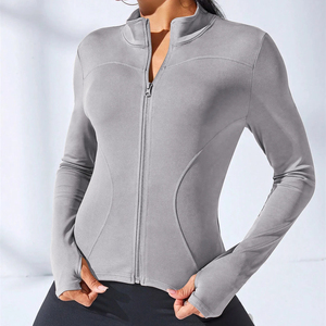 Performance Women's Fitness Gym <b>Jacket</b> Full Zip Long Sleeve <b>Workout</b> Activewear Running Training Yoga <b>Jacket</b> Custom Logo training - Product Image 4