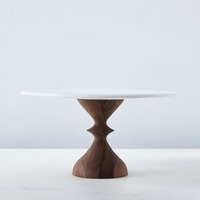 Support à gâteau de luxe en marbre avec dôme en verre transparent et base en pierre – Présentoir élégant pour desserts, compatible lave-vaisselle, personnalisable pour cuisine et pâtisserie