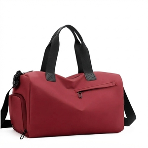 Sac de voyage bleu personnalisé, sac de sport imperméable avec bandoulière réglable et poche zippée - Product Image 3