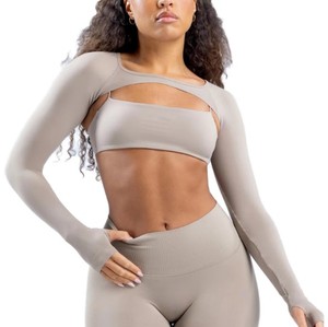 เสื้อยืดออกกำลังกายทรงสลิมฟิต แห้งเร็ว กระชับรูปร่าง สีพื้น สำหรับโยคะ ระบายอากาศได้ดี ไซส์ใหญ่ น้ำหนักเบา แขนยาว รุ่นปี 2026 - Product Image 1