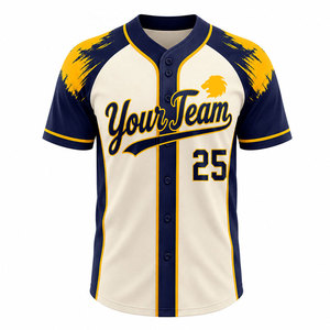 Maillots de baseball personnalisables à logo, longue durée, design tendance, en promotion - Product Image 1