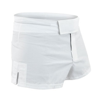 Shorts tissés noirs à taille haute pour hommes, couleur unie, avec poches, style décontracté, taille élastique, longueur courte - Product Image 5