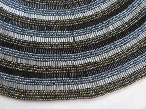 Set of 2 handmade-handcrafted <b>beaded</b> <b>placemat</b> Sphere <b>Placemat</b>- <b>beaded</b> charger- - Product Image 5