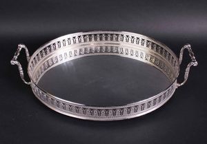Rectangle <b>Metal</b> Decorative Tray With Vintage Engraved Floral Pattern Handmade Design Style - Product Image 2