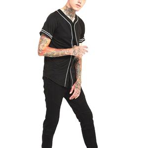 Maillots de baseball personnalisés pour hommes, tenue de baseball, prix abordable, maillot de baseball noir par sublimation - Product Image 3