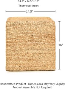 Puf Otomano Tapizado para Sala de Estar 2026, Taburete Cómodo para Uso en Interiores - Product Image 5