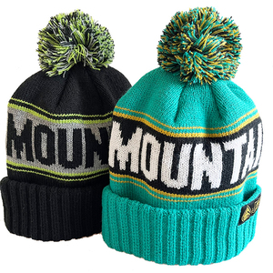Winter Cap Soft Warm <b>Beanie</b> 100% Cotton <b>Fleece</b> Wholesale Custom Grey Unisex Stripes Knit Cuffed Outdoor Sports Ear Protection - Product Image 1