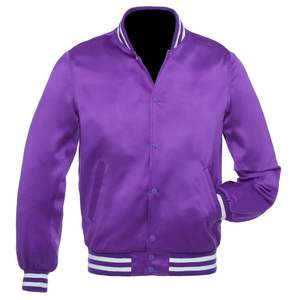Custom Manufacturer High Street Style Satin Green <b>Baseball</b> Letterman Varsity <b>Jackets</b> Stand Front Pocket Custom <b>for</b> Colleges - Product Image 5