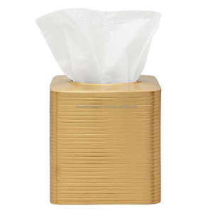 Hotel and Restaurants Tissue <b>Dispenser</b> Box Portable Lightweight Metal <b>Napkins</b> Holders Decorative <b>Napkin</b> Dispense Box Custom Logo - Product Image 1