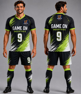 Tenue de football personnalisée de haute qualité pour équipes, en tissu respirant et à séchage rapide, ensemble maillot de foot, uniforme d'entraînement de football - Product Image 1