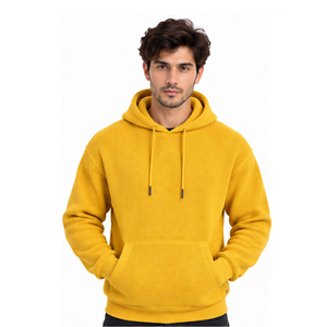 <b>Mens</b> Waffle Knit Hoodie Long Sleeve Pullover <b>Thermal</b> Casual Streetwear Winter Gym Sports Hooded Sweatshirt Custom Wholesale Wear - Product Image 1