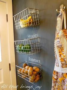 Kitchen organizer shelf Metal Fruit <b>Basket</b> Kitchen Organizer with Handles Eco-Friendly <b>Vegetable</b> Storage Rack <b>Stand</b> for Home Use - Product Image 3