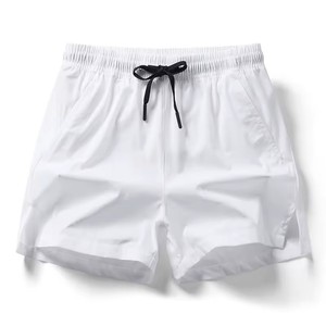 Nouvelles shortes de plage décontractées pour hommes, taille haute, respirantes, en satin, avec cordon de serrage, idéales pour les vacances à la mer et la natation - Product Image 4