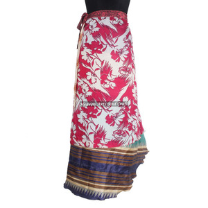 Classy Designer Long <b>Wrap</b> Silk <b>Skirts</b> Boho Stylish Multi Color Summer Wear Comfortable Fashion Hippie Plus Size Free Size Gypsy - Product Image 5
