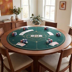 Tappetino da Poker Portatile di Qualità Professionale da 47 Pollici Verde con Base in Gomma Antiscivolo, Design Pieghevole e Borsa per il Trasporto - Accessori per Giochi - Product Image 2