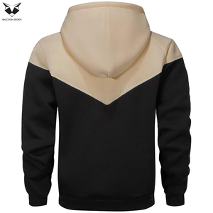 เสื้อฮู้ดผู้ชายผ้าฟลีซน้ำหนักเบาเป็นมิตรกับสิ่งแวดล้อม ดีไซน์โดดเด่น สีสันตัดกัน แขนยาว มีกระเป๋า สีพื้น สำหรับฤดูใบไม้ร่วง - Product Image 2
