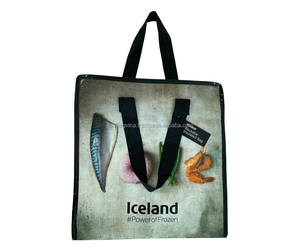 Bolsa de mano refrigeradora de alimentos aislada con logotipo personalizado de alta calidad Bolsa de compras reutilizable tejida de PP no tejida hecha en Vietnam - Product Image 1