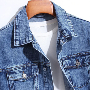 New Fashion High Quality <b>Denim</b> <b>Jacket</b> for Men's 100% Cotton <b>Customized</b> Street Style Casual Men's <b>Denim</b> <b>Jacket</b> - Product Image 4