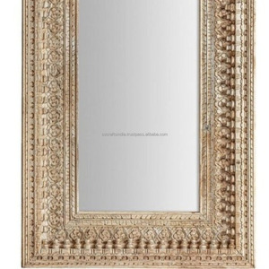 Espejo de pared de madera maciza rústica de calidad de exportación para sala de estar dormitorio o entrada hecho a mano estilo granja decoración del hogar - Product Image 2