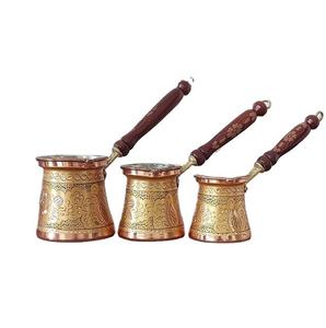 Tetera turca para uso en exteriores, apta para alimentos, de calidad, para café y té turcos, con asas de madera. - Product Image 6