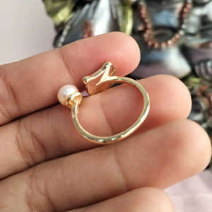 Anillo de Perlas de Agua Dulce Ajustable, Chapado en Oro, Talla Única, Anillo de Perlas de Agua Dulce Redimensionable, Fabricante Mayorista - Product Image 6