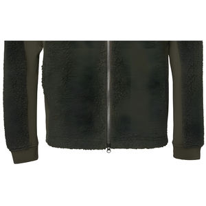 Veste polaire zippée intégrale pour homme, col mandarin, 100 % coton, rembourrage chaud en coton, vêtement d'extérieur d'hiver respirant à l'avant - Product Image 5