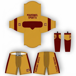 Sublimated Custom Ice Hockey Uniform Set Sportswear Uniforms Type OEM Custom Embroidery Ice Hockey Uniform Jerseys Pant <b>Socks</b> - Product Image 6