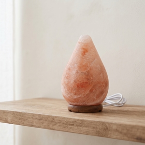 Lámpara de Sal Rosa en Forma de Lágrima, Hecha a Mano con Sal Natural, para Hogar, Oficina y Meditación, Bienestar - Product Image 3