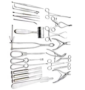 Ensemble d'instruments chirurgicaux de base 25 pièces en acier inoxydable, manuel, réutilisable, certifié CE Classe I pour la chirurgie générale - Product Image 3
