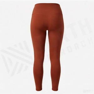 High Waist Full Length <b>Leggings</b> Solid Color Stretch Knitted Spandex Nylon Seamless <b>Women's</b> Yoga Pants All Seasons - Product Image 2