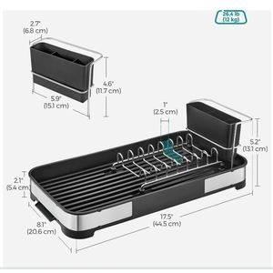 Porta piatti/piastra Rack utensili organizzatore per la conservazione della cucina e il drenaggio - Product Image 2