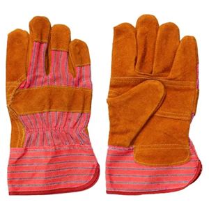 Gants de sécurité canadiens de haute qualité en cuir de vachette pleine fleur avec doublure en polaire de coton, pour travaux de soudage industriels, conformes aux normes de sécurité élevées - Product Image 6