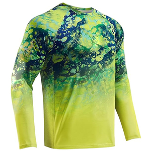 Camisetas de Pesca Personalizadas al por Mayor para Hombre, Manga Larga, Secado Rápido, Transpirables, Protección UV, Transferencia Térmica, 100% Poliéster - Product Image 5