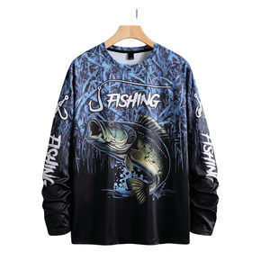 Camiseta de Pesca Sublimada Personalizada con Mascarilla Integrada, Orificios para Pulgares, Malla Transpirable en Axilas, Elástica en 4 Direcciones, Absorbe la Humedad, para Equipos de Élite - Product Image 2